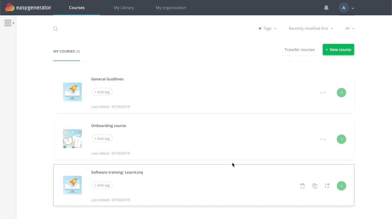 Full journey on how to transfer your media library with easygenerator