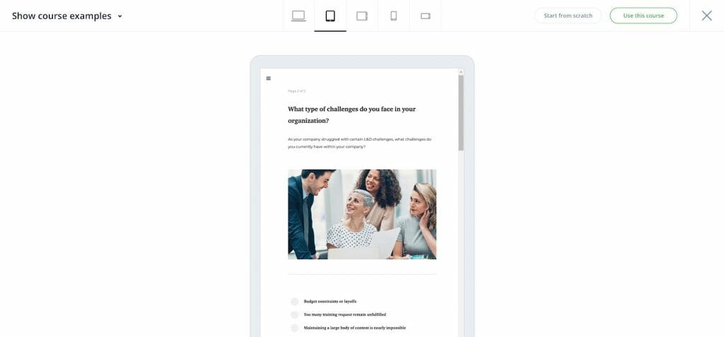Device preview feature
