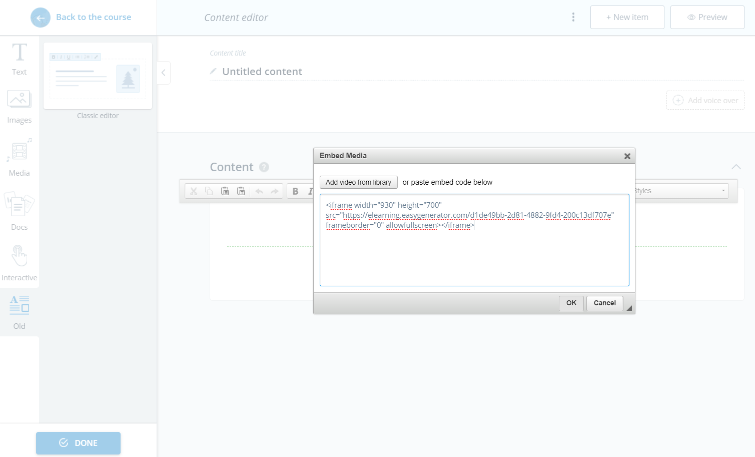 How to Create and Embed an Iframe | Easygenerator Knowledge Base