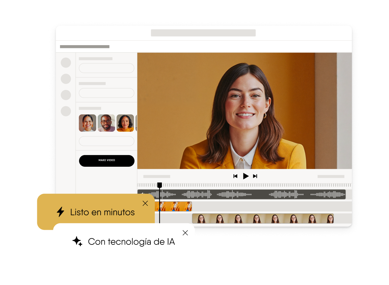 Crea vídeos de formación en minutos, no semanas